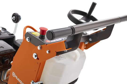 Road saw handle and controls